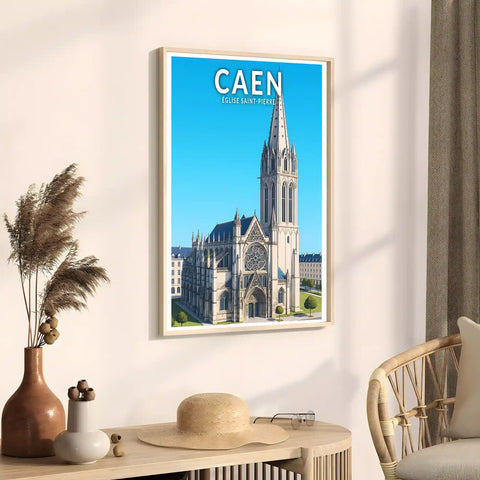 Affiche - Caen - Église Saint-Pierre