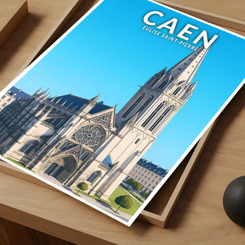 Affiche - Caen - Église Saint-Pierre