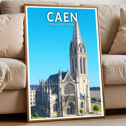 Affiche - Caen - Église Saint-Pierre
