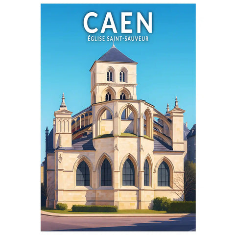 Affiche - Caen - Église Saint-Sauveur