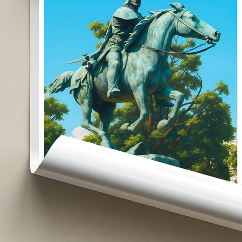 Affiche - Caen - Statue de Bertrand Du Guesclin