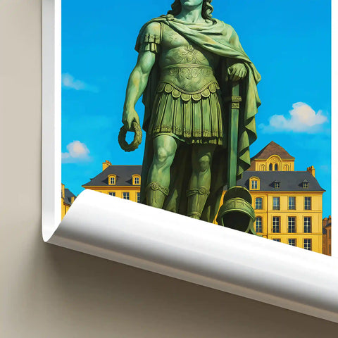 Affiche - Caen - Statue de Louis XIV