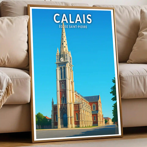 Affiche - Calais - Église Saint-Pierre