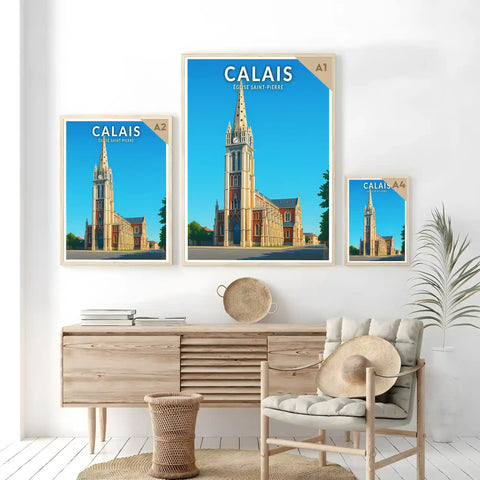Affiche - Calais - Église Saint-Pierre