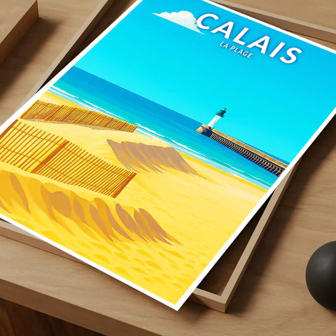 Affiche - Calais - La Plage