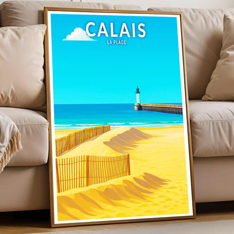Affiche - Calais - La Plage