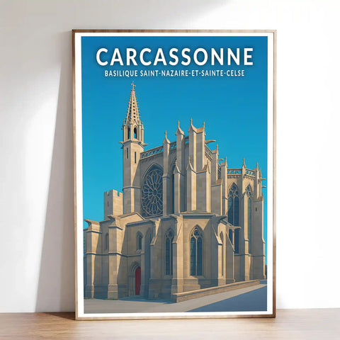 Affiche - Carcassonne - Basilique Saint-Nazaire-et-Sainte-Celse