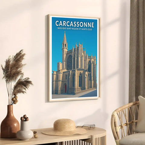 Affiche - Carcassonne - Basilique Saint-Nazaire-et-Sainte-Celse