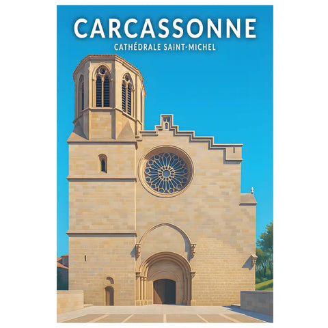Affiche - Carcassonne - Cathédrale Saint-Michel