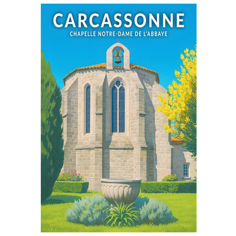 Affiche - Carcassonne - Chapelle Notre-Dame de l'Abbaye