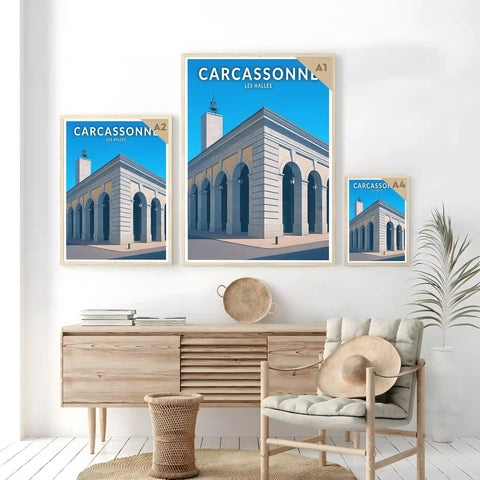 Affiche - Carcassonne - Les Halles