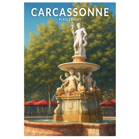 Affiche - Carcassonne - Place Carnot