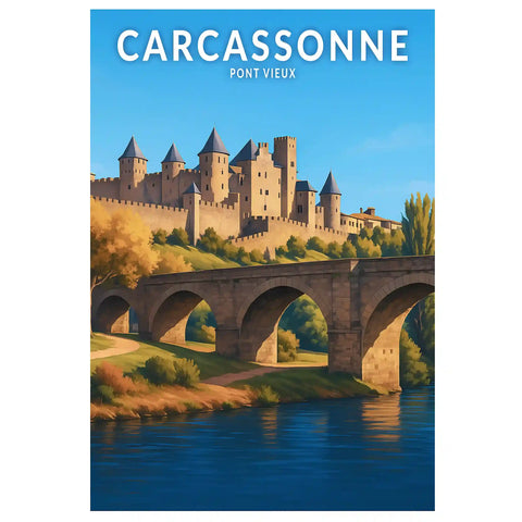 Affiche - Carcassonne - Pont Vieux
