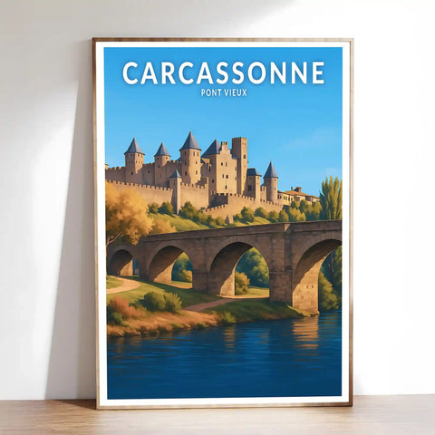 Affiche - Carcassonne - Pont Vieux