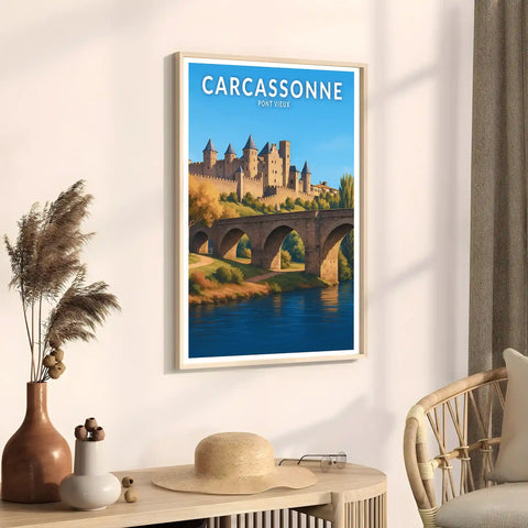 Affiche - Carcassonne - Pont Vieux