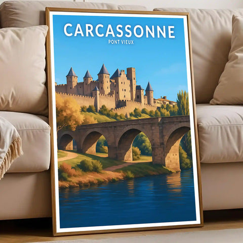 Affiche - Carcassonne - Pont Vieux