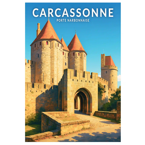 Affiche - Carcassonne - Porte Narbonnaise