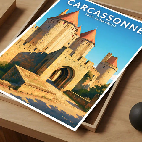Affiche - Carcassonne - Porte Narbonnaise