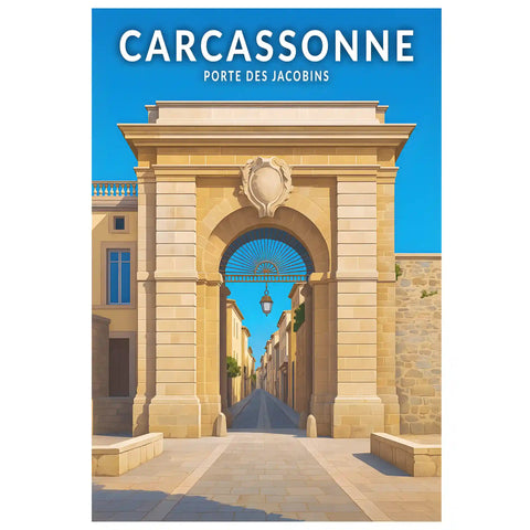 Affiche - Carcassonne - Porte des Jacobins