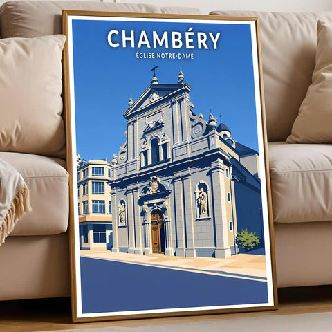 Affiche - Chambéry - Église Notre-Dame