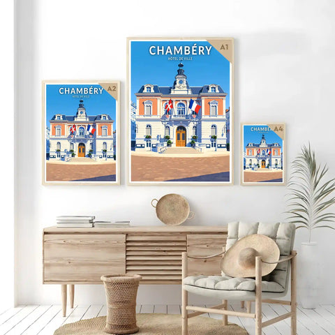 Affiche - Chambéry - Hôtel de Ville