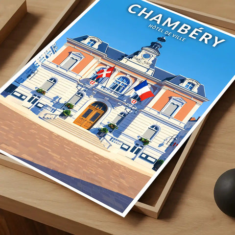 Affiche - Chambéry - Hôtel de Ville