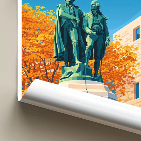Affiche - Chambéry - Statue des Frères de Maistre