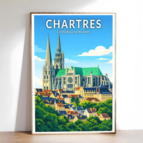 Affiche - Chartres - Cathédrale Notre-Dame