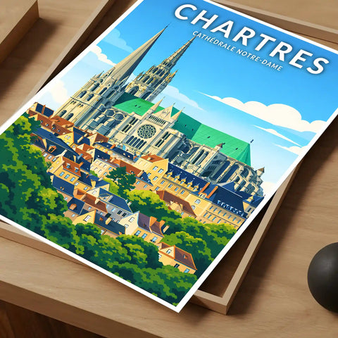 Affiche - Chartres - Cathédrale Notre-Dame