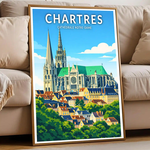 Affiche - Chartres - Cathédrale Notre-Dame