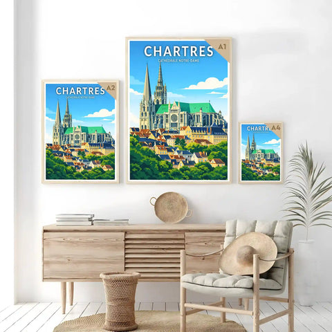 Affiche - Chartres - Cathédrale Notre-Dame