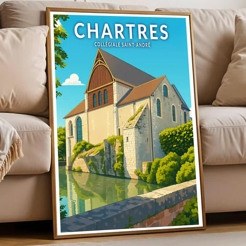 Affiche - Chartres - Collégiale Saint-André