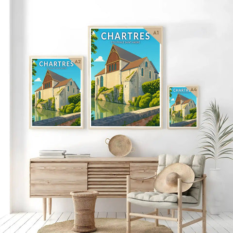 Affiche - Chartres - Collégiale Saint-André