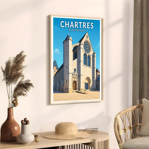 Affiche - Chartres - Église Saint-Aignan
