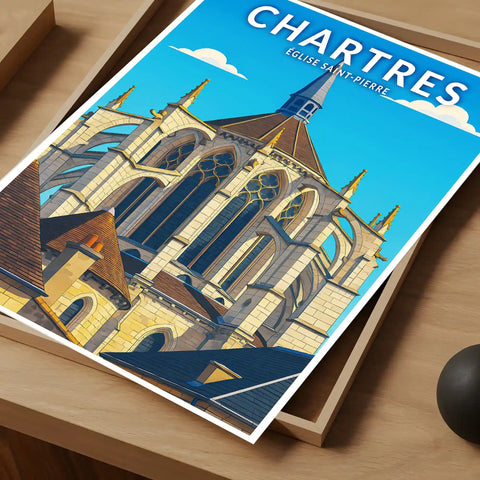 Affiche - Chartres - Église Saint-Pierre