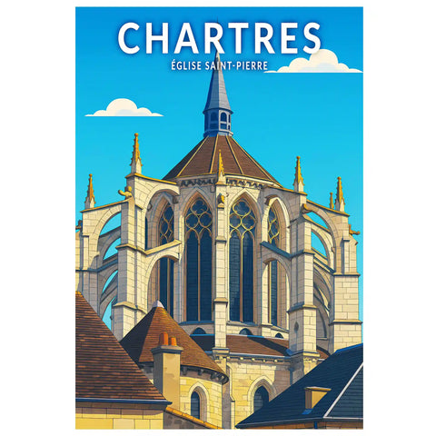 Affiche - Chartres - Église Saint-Pierre