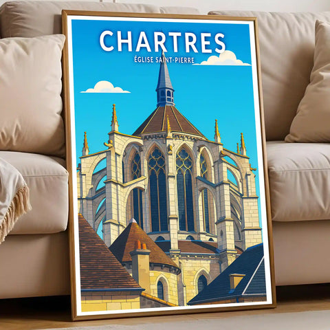 Affiche - Chartres - Église Saint-Pierre