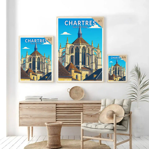 Affiche - Chartres - Église Saint-Pierre