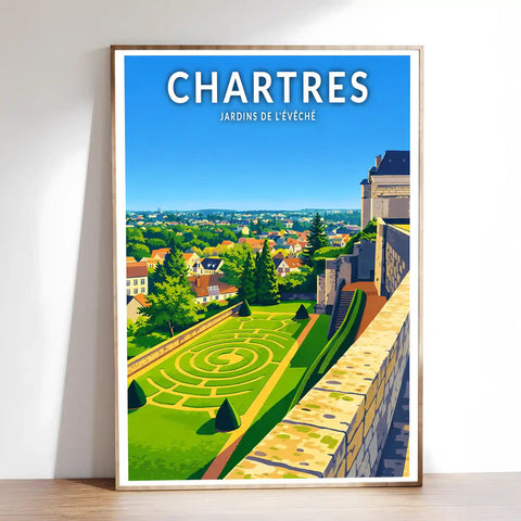 Affiche - Chartres - Jardin de l'Évêché