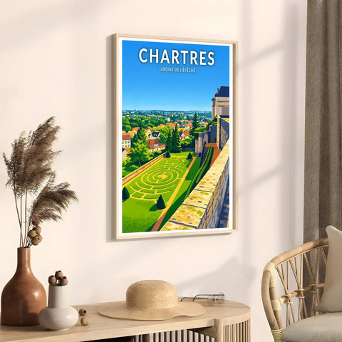 Affiche - Chartres - Jardin de l'Évêché