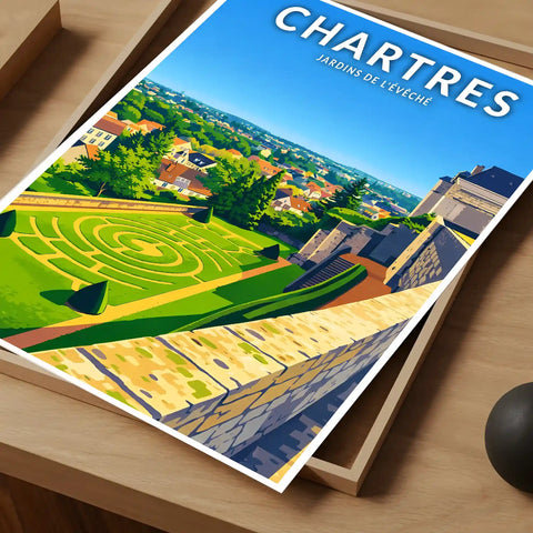 Affiche - Chartres - Jardin de l'Évêché