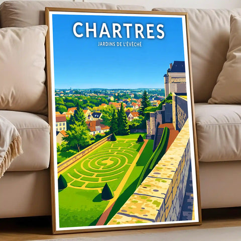 Affiche - Chartres - Jardin de l'Évêché
