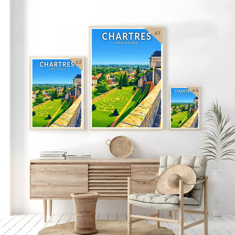 Affiche - Chartres - Jardin de l'Évêché