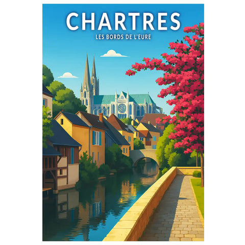 Affiche - Chartres - Les Bords de l'Eure
