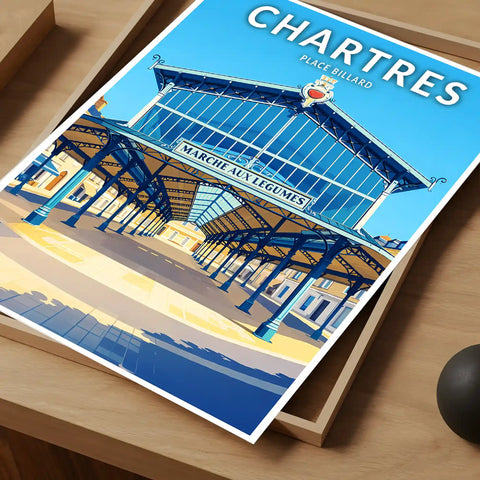 Affiche - Chartres - Place Billard