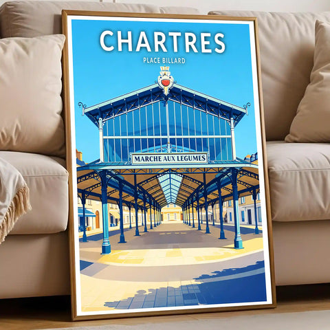 Affiche - Chartres - Place Billard