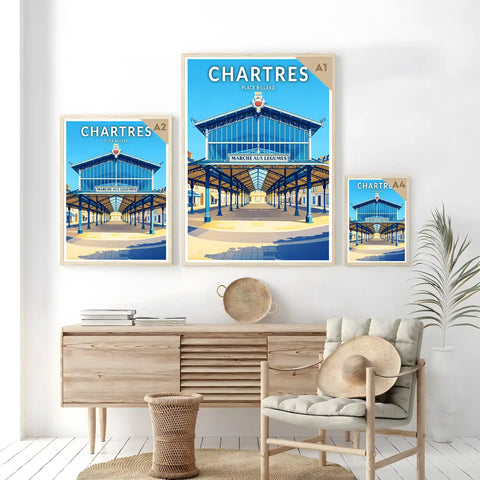 Affiche - Chartres - Place Billard