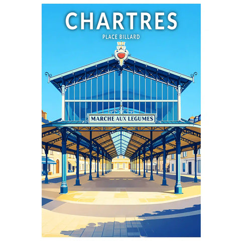 Affiche - Chartres - Place Billard