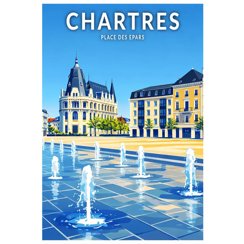 Affiche - Chartres - Place des Epars