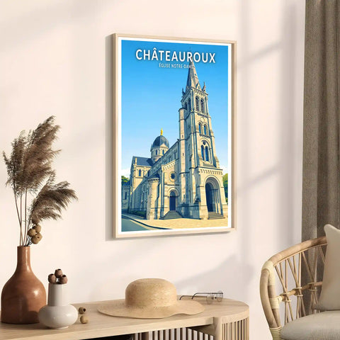Affiche - Châteauroux - Église Notre-Dame